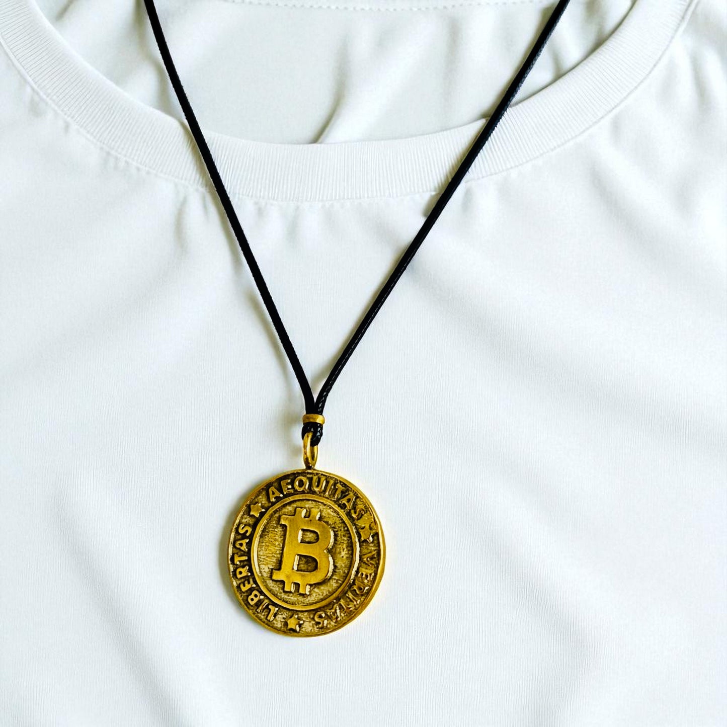 AEQUITAS * VERITAS * LIBERTAS [leather chain]